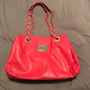 Nicole Miller Red Coral Shoulder Bag Purse